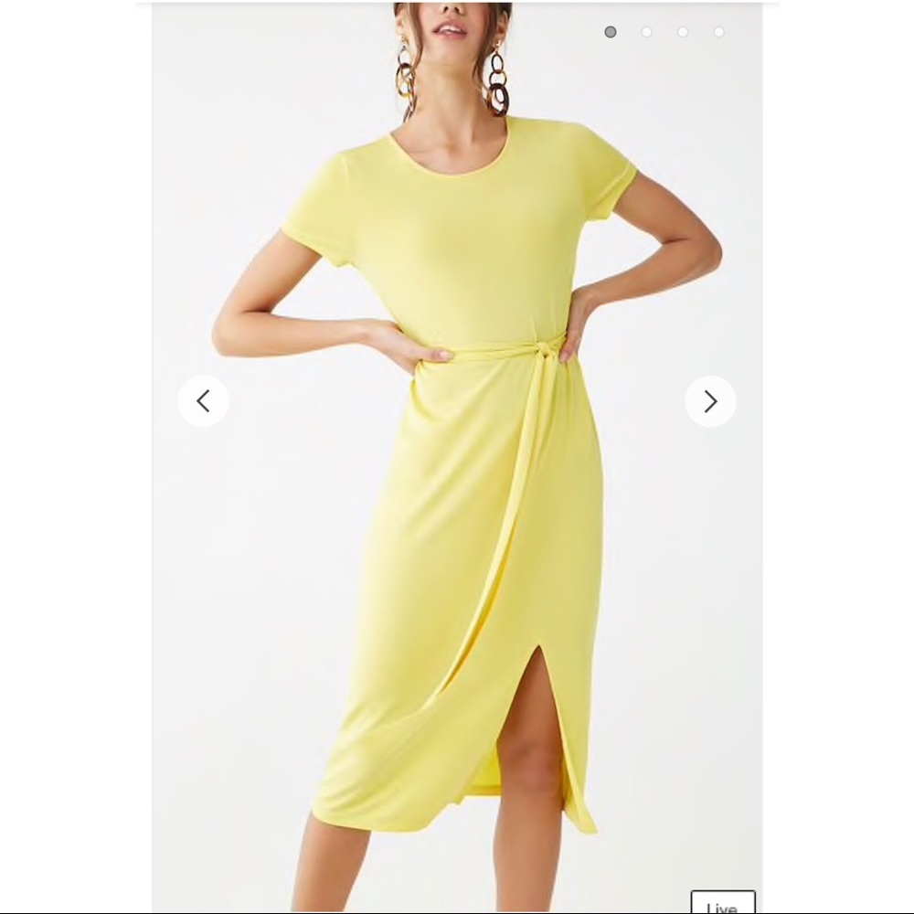 Yellow midi dress